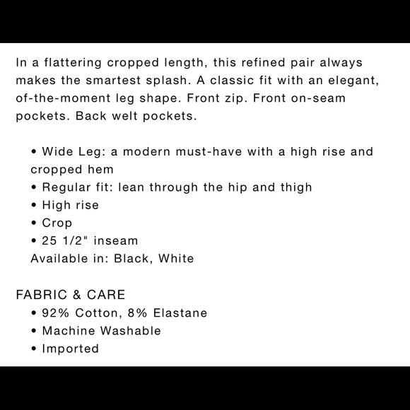 Ann Taylor Marina Wide Leg Crop Pant - Picture 11 of 11